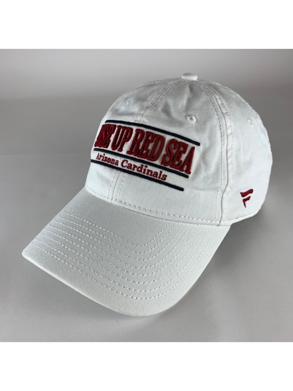 Arizona Cardinals NFL White Fanatics Rise Up Red Sea Relaxed Fit Strapback Hat